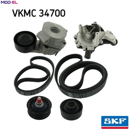 Water pump vribbed belt kit - water,
